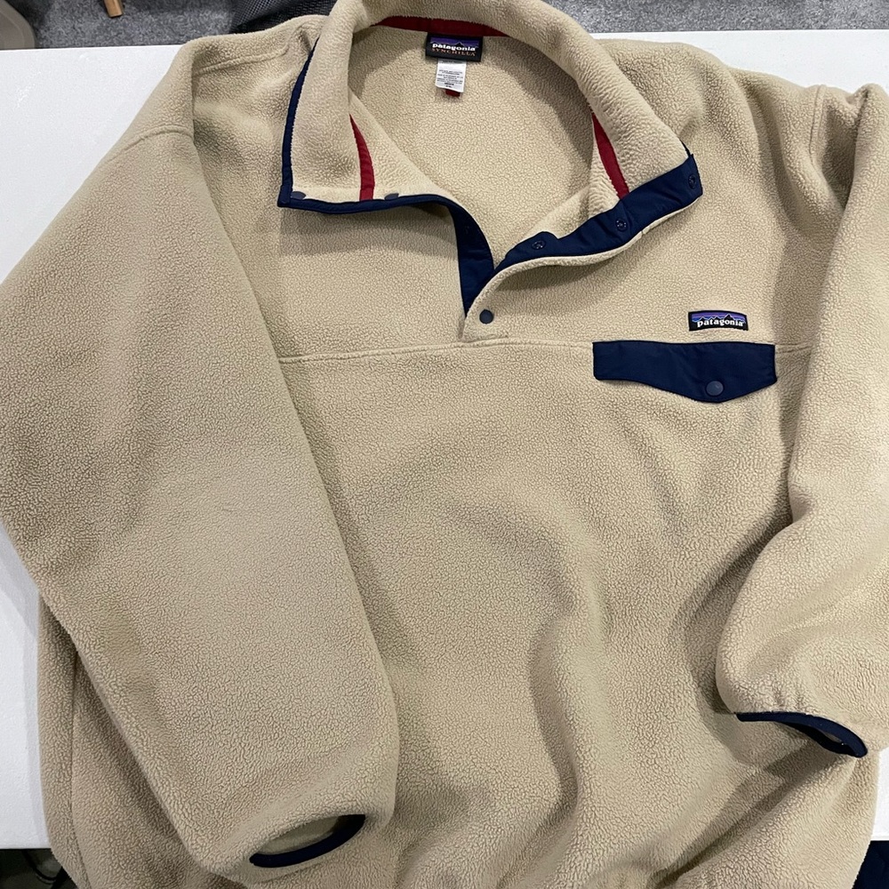 Patagonia Synchilla pullover. Cream size XXL